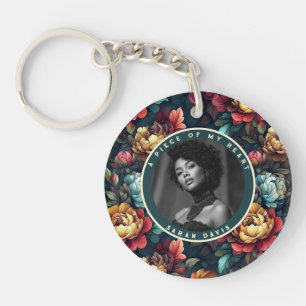 Elegant Christmas Gifts For Dad Custom Peonies Keychain