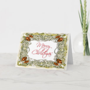 Elegant christmas greeting message holiday card
