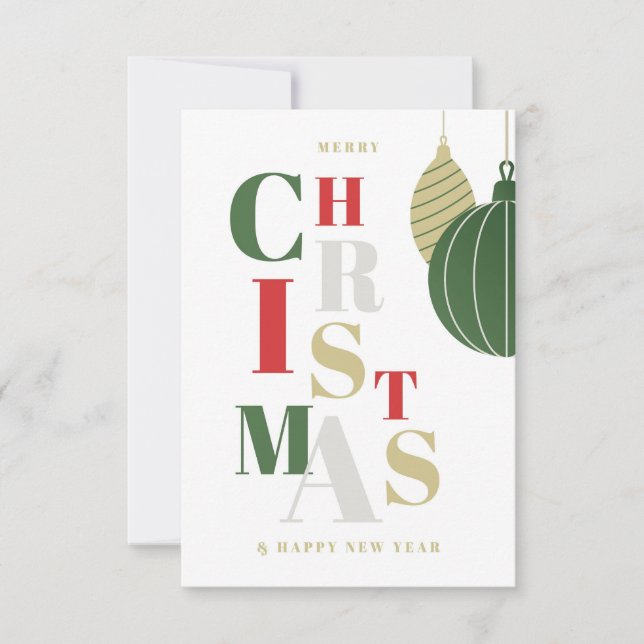 Elegant Christmas greetings. Card (Front)