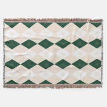 Elegant Christmas Harlequin Pattern with Snowflake