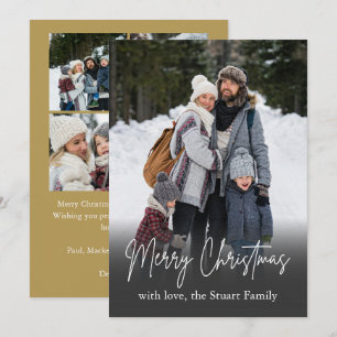 Elegant Christmas Holiday Family Photo Collage Card