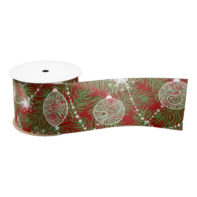 Elegant Christmas Holiday Tree Decorations Satin Ribbon (Spool)