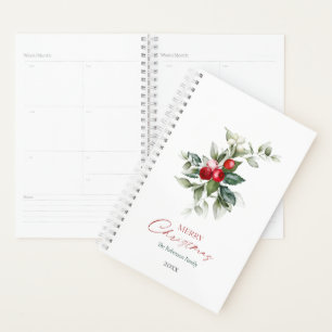 Elegant Christmas Holly Planner