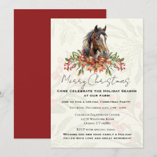 Elegant Christmas Horse Holiday Card