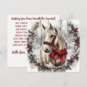 Elegant Christmas Horse with Winter Wreath Custom