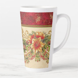 Elegant Christmas Latte Mug! Latte Mug