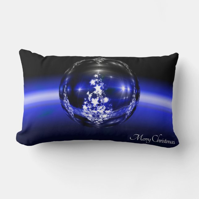 Elegant Christmas Lumbar Pillow (Front)