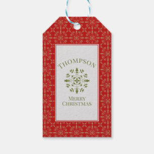 Elegant Christmas Modern Snowflake Holiday Pattern Gift Tags