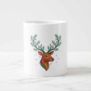 Elegant Christmas Monogram Letter C Floral Mug