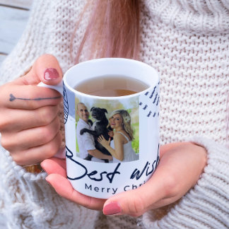 Elegant Christmas Mug with Personalized Photo