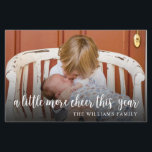 Elegant Christmas New Baby Photo Holiday Card<br><div class="desc">Share the news that you added a little more cheer this year with this elegant photo Christmas card.  Personalize with 1 photo on the front and 3 photos on the back along with all your baby's birth stat information.  Visit my Christmas card collection to view all holiday card options.</div>