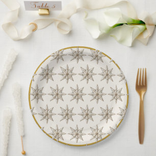 Elegant Christmas Paper Plates Rustic Dinners