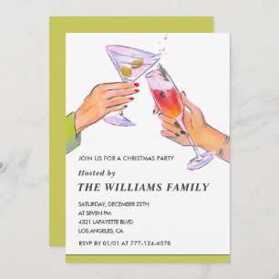 Elegant Christmas Party Cocktail Party Invitation