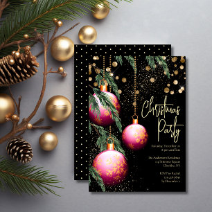 Elegant Christmas Party Custom  Invitation