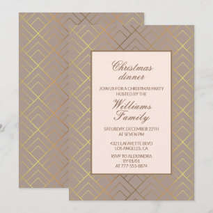 Elegant Christmas Party dinner Invitation