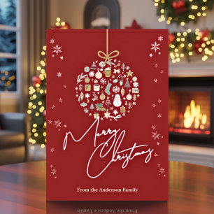 Elegant Christmas Party Festive Holiday Minimalist Card