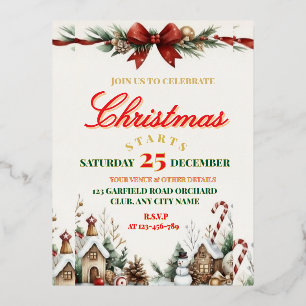 Elegant Christmas Party Invitation