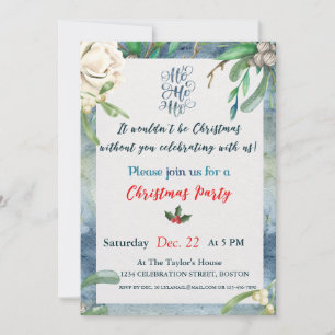 Elegant Christmas Party Invitation