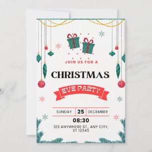 Elegant Christmas Party Invitation
