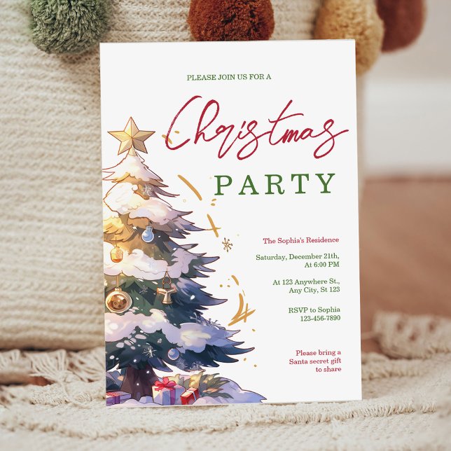 Elegant Christmas Party Invitation (Creator Uploaded)