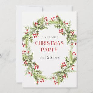 Elegant Christmas Party Invitation 