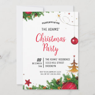 Elegant Christmas Party Invitation