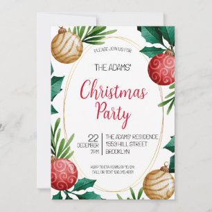 Elegant Christmas Party Invitation