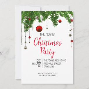 Elegant Christmas Party Invitation