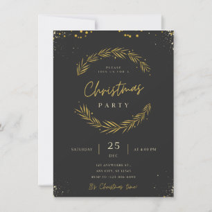 Elegant Christmas Party Invitation Card Customize