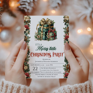 Elegant Christmas Party Invitation with Gift Boxes