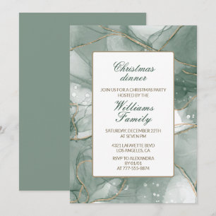 Elegant Christmas Party invitations dinner