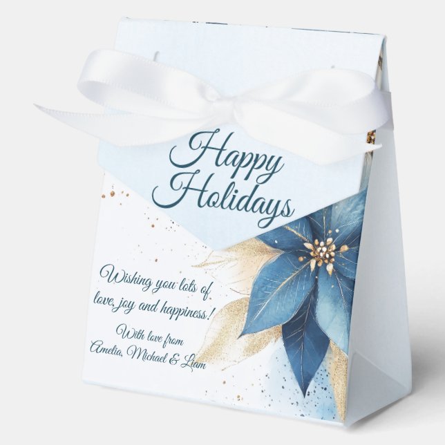 Elegant Christmas Party Modern Favor Box (Front)