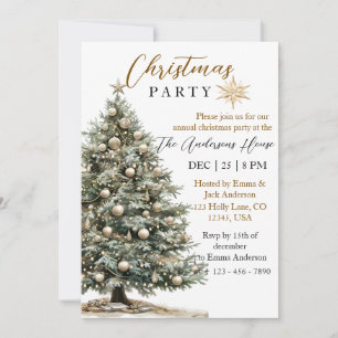Elegant Christmas Party Modern Invitation