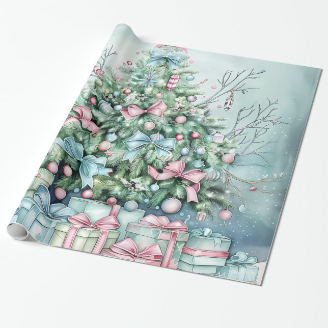 Elegant Christmas Party Modern Wrapping Paper (Unrolled)