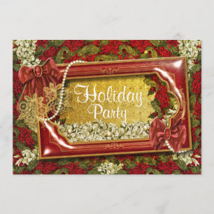 Elegant Christmas party office customizable Invitation