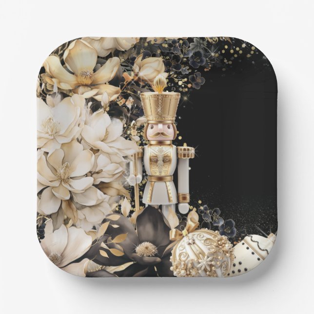 Elegant Christmas Party Plates (Front)