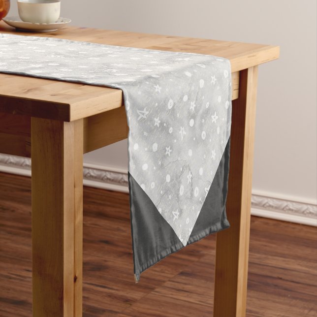 Elegant Christmas Pattern Short Table Runner (In Situ)