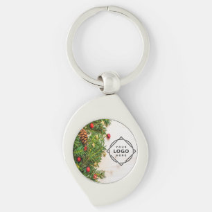 elegant christmas personalize photo  keychain