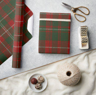 Elegant Christmas Plaid Wrapping Paper