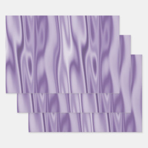 Elegant Christmas Purple/Lavender Satin Trendy Wrapping Paper Sheet