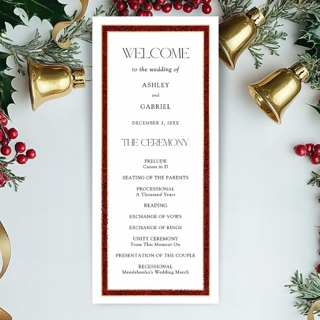 Elegant Christmas Red Damask Border Program (Creator Uploaded)