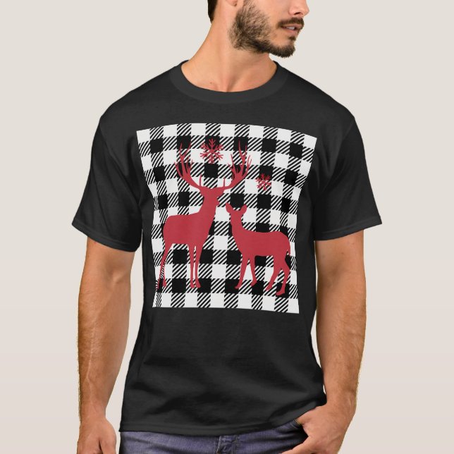 Elegant Christmas Reindeer T-Shirt (Front)
