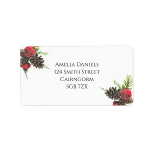 Elegant Christmas Return Address Label