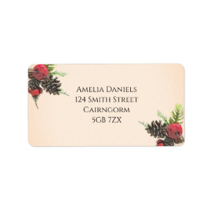 Elegant Christmas Return Address Label