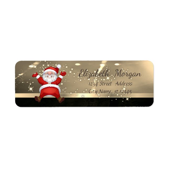 Elegant Christmas,Santa Claus,Faux Gold (Front)