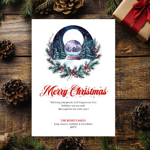 Elegant Christmas Scene Minimalist Greeting Card