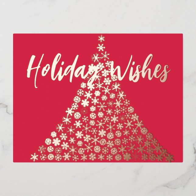 Elegant Christmas Script Holiday Wishes Postcard (Front)