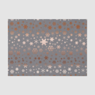 Elegant Christmas snowflake pattern rose gold Tissue Paper