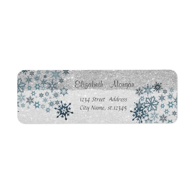 Elegant ,Christmas ,Snowflakes,Glittery (Front)