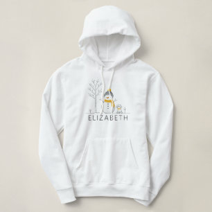 Elegant Christmas Snowman Holiday Vibes Hoodie